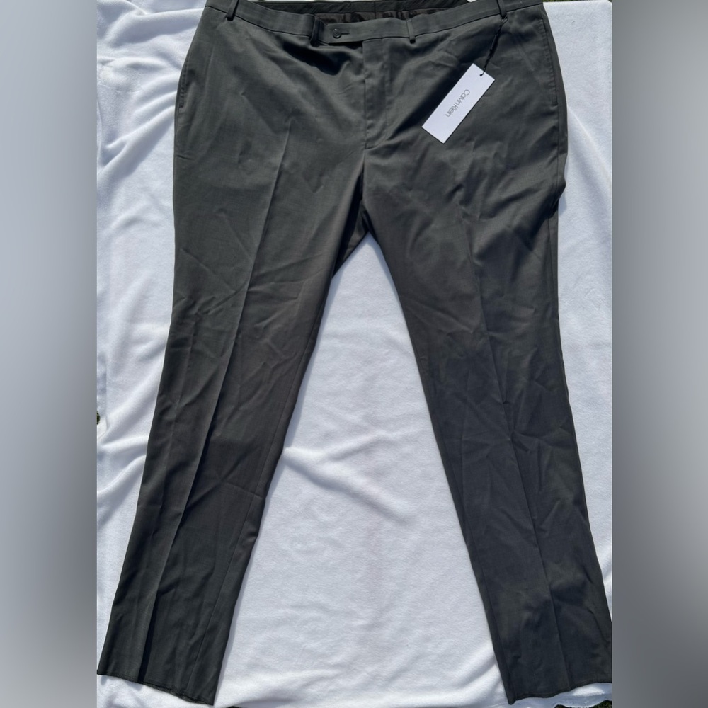 Calvin Klein Grey Suit Pants 50W Reg Unhemmed (34") 3RA550U74 ($130) New w/ Tag!